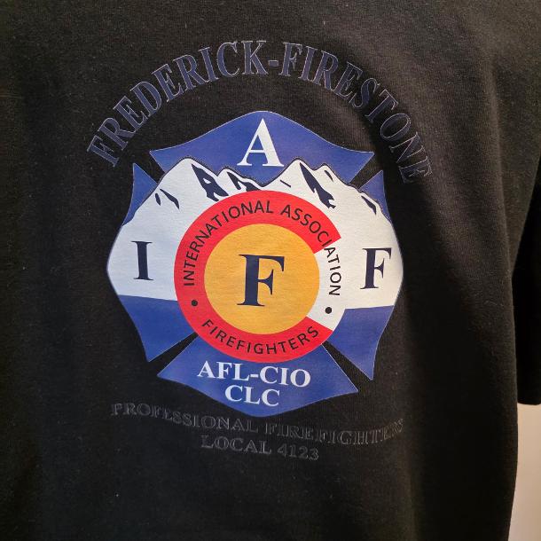Completed Local 4123 DTF-decorated shirt front